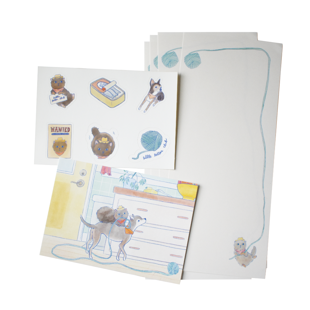 Cowboy Cat Stationery Set